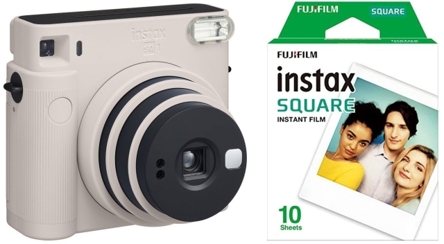 Fuji Instax Instant Camera SQ1 + 10 billeder - hvid