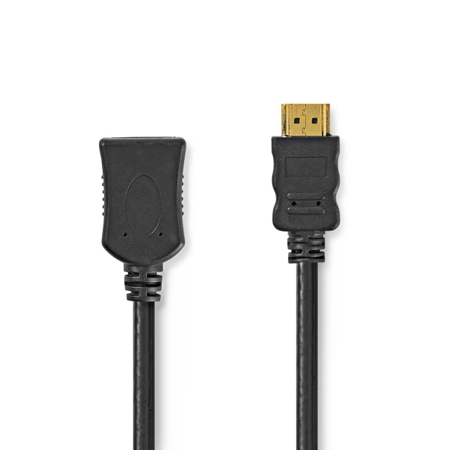 Nedis High Speed HDMI ™ kabel med Ethernet | HDMI™ Stik | HDMI ™ -udgang | 4K@60Hz | ARC | 10.2 Gbps | 3.00 m | Runde | PVC | Sort | Label