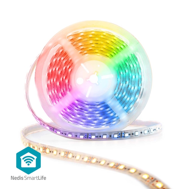Nedis SmartLife LED-Bånd | Cool Hvid / RGB / Varm Hvid | SMD | 5.00 m | IP21 | 2700 - 6500 K | 960 lm | Android™ / IOS