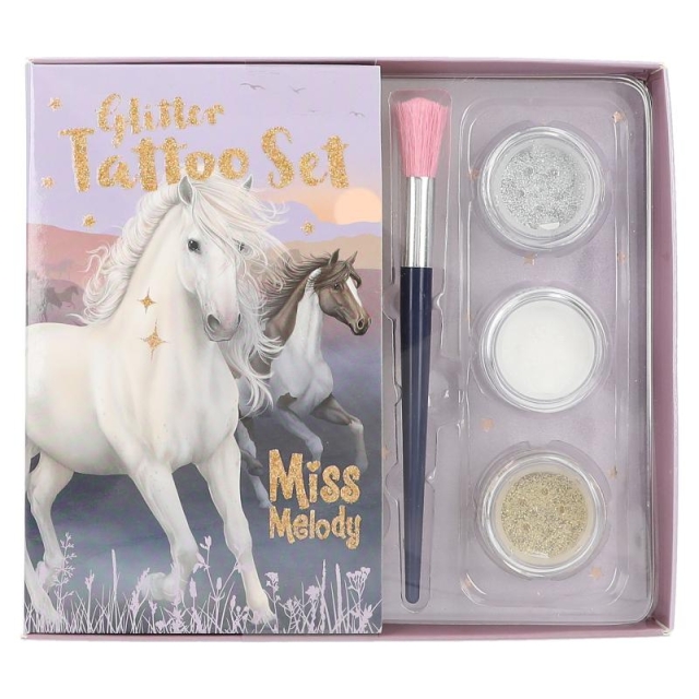 Miss Melody Glitter-tatoveringssæt NIGHT HORSES ( 0412657 )