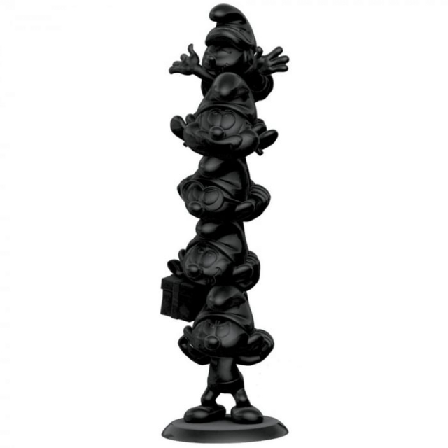 Plastoy The Smurfs Resin Statue Smurfs Column Black Edition 50 cm
