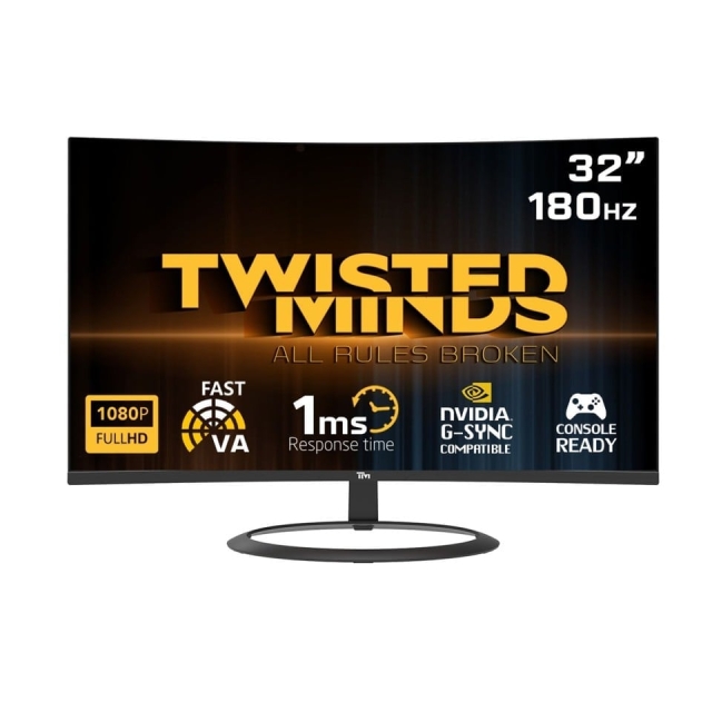 Twisted Minds 32 HDR (R1500) FHD 180Hz VA 1ms HDMI2.0 Gaming Monitor TM32CFHD180VA