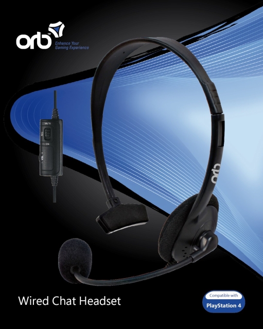 ORB Playstation 4 - Wired Chat Headset (ORB)