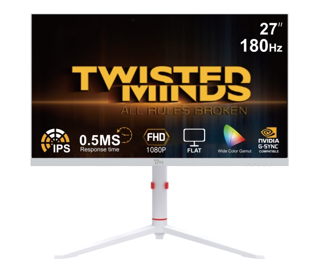 Twisted Minds Arctic Pro Series 27 FHD - 180HZ 0.5MS Fast IPS HDMI 2.1 Gaming Monitor - Hvid