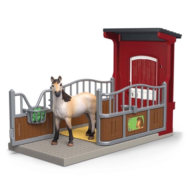 Schleich Ponybox med mustang-hoppe - (42724)