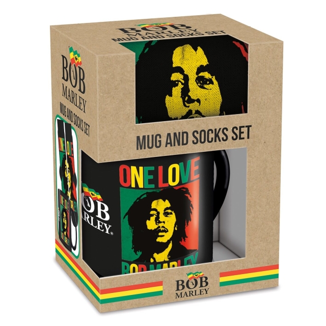Pyramid International BOB MARLEY MUG & SOCK SET - UK størrelse 3-8 / EU størrelse 36-41
