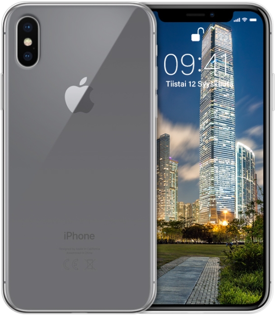 Wave silikone cover til iPhone X / Xs, transparent