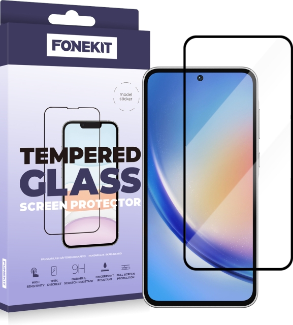 FoneKit Fuldt cover, Samsung Galaxy A55, sort