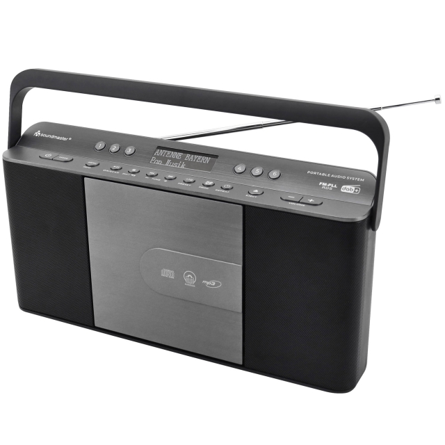 Soundmaster Bärbar radio med snabbval och CD-spelare