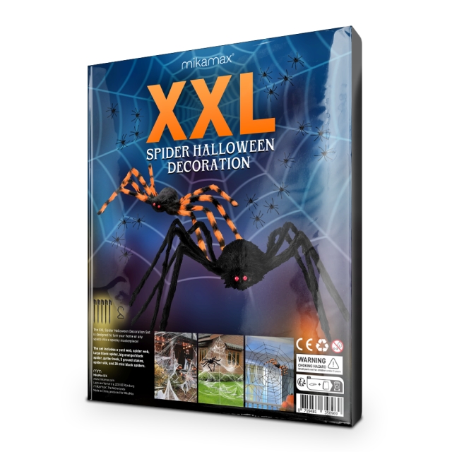 MikaMax XXL edderkop halloween-dekoration