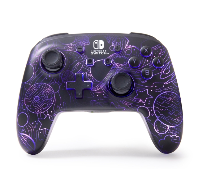 PowerA Forbedret trådløs controller med Lumectra - Galactic Vortex (Nintendo Switch)