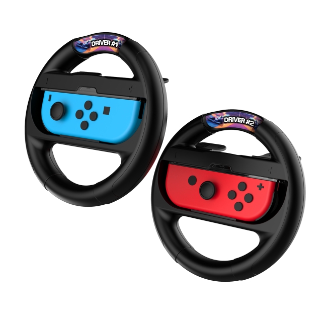 iMP TECH Twin Wheel Pack med klistermærkesæt til Switch og Switch 2 JoyCons