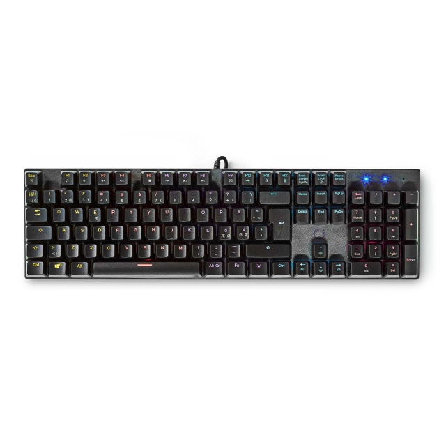 Nedis Wired Gaming Keyboard | USB Type-A | Mekaniske Taster | LED | QWERTY | ND layout | USB Drevet | Strømkabellængde: 1.50 m | Gaming