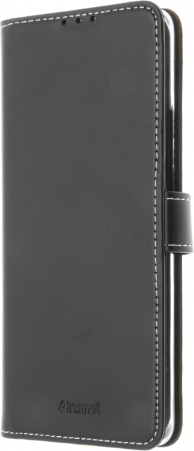 Insmat Eksklusivt Flip Case pungetui, Oneplus 8, sort