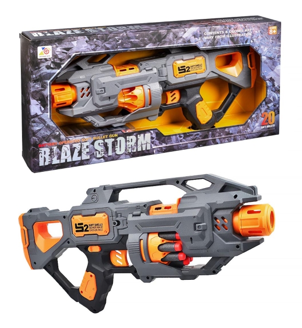 Gonher Blaze Storm batteridrevet Soft Bullet Gun (42070)