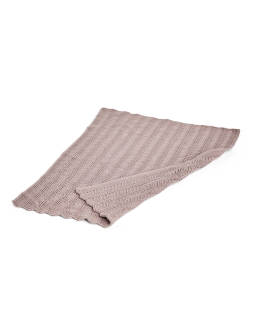 Smallstuff Dukketæppe, fiskebensstrik, pudder - (40017-23)