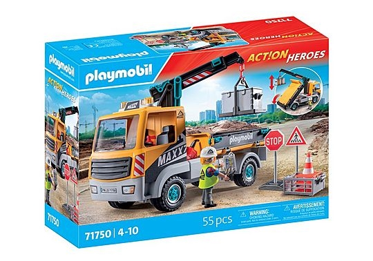 Playmobil Byggelastbil med kran (71750)