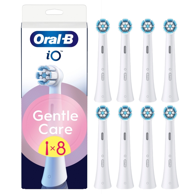Oral B iO Series Gentle Care udskiftningsbørstehoveder - hvid - 8 stk