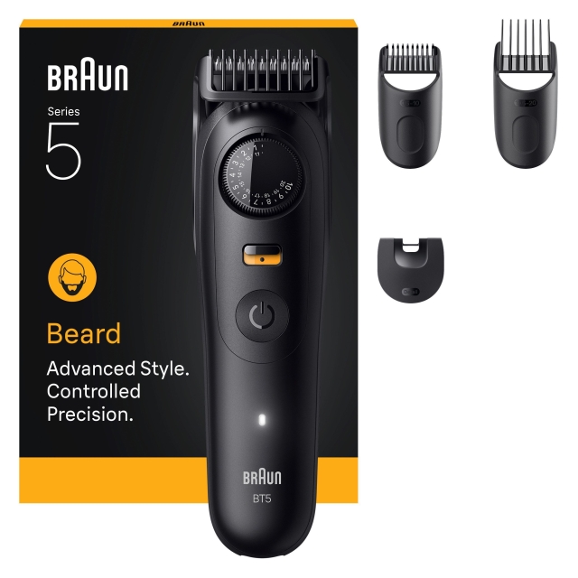 Braun Skægtrimmer Series 5, +4 stylingværktøjer, BT5520 - Sort