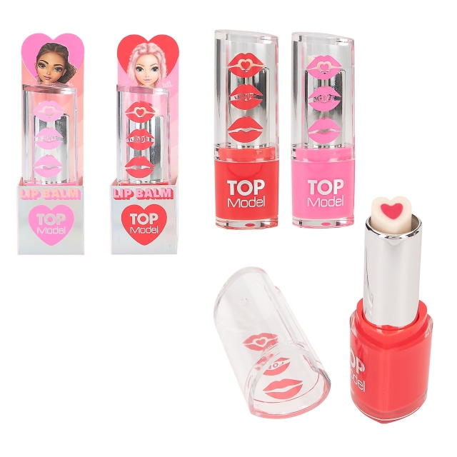 TOPModel Heart in Heart Lipbalm - Pink, Rød - 3,7 gram