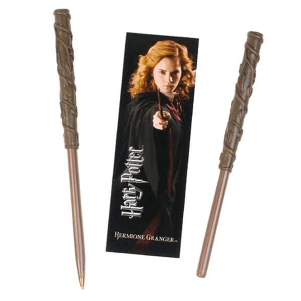 Noble Collection Hermione Wand Pen & Bogmærke