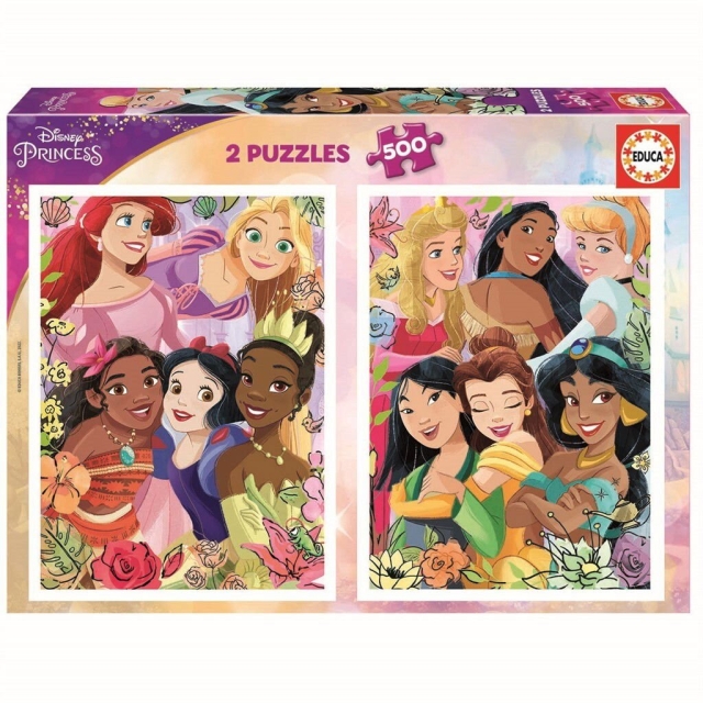 Educa Puslespil - 2x500 Disney Princess (80-19253)
