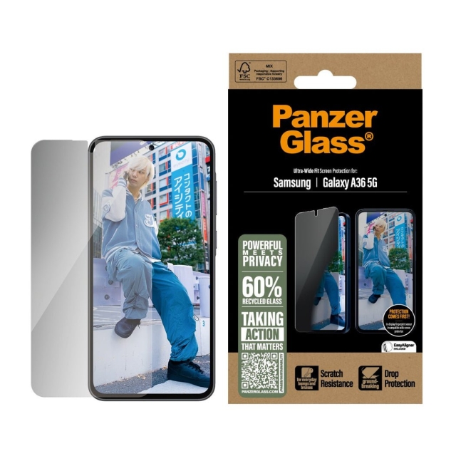 Panzer Glas - Privacy Skærmbeskytter Galaxy new A35 5G Ultra UWF
