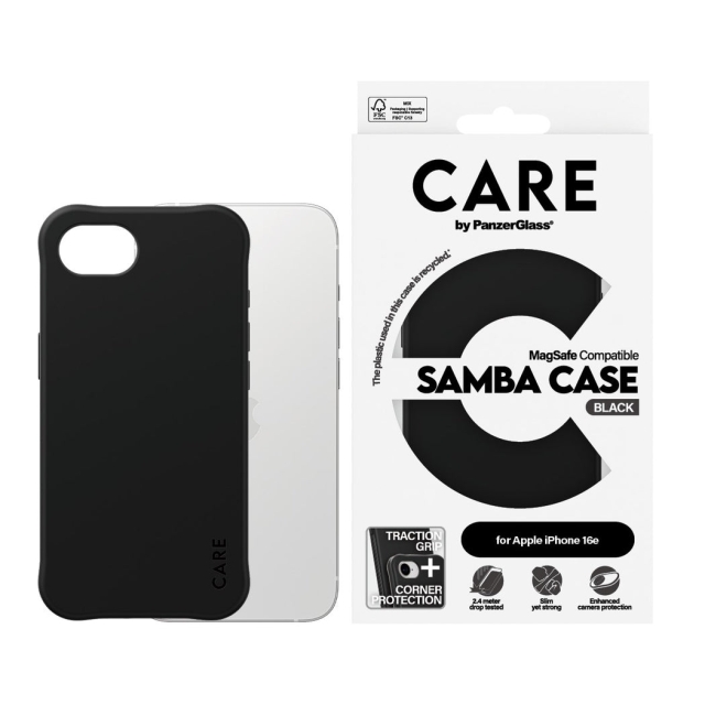 PanzerGlass CARE by PanzerGlass - Etui - Sort - iPhone 16e