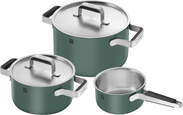 Zwilling Pure gryde- og pandesæt, 3 dele - Grøn