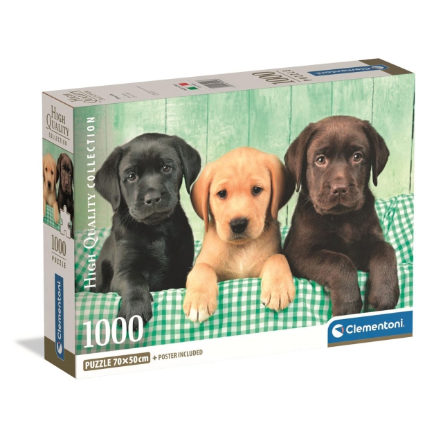 Clementoni Puslespil 1000 Pcs CB High Quality Collection Three Labs