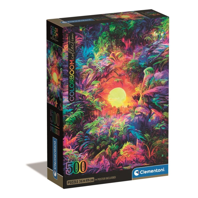 Clementoni Puslespil 500 Pcs CB High Quality Collection Colorbloom Psychedelic Jungle