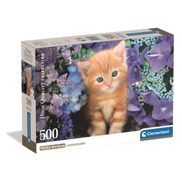 Clementoni Puslespil 500 Pcs CB High Quality Collection Ginger Cat