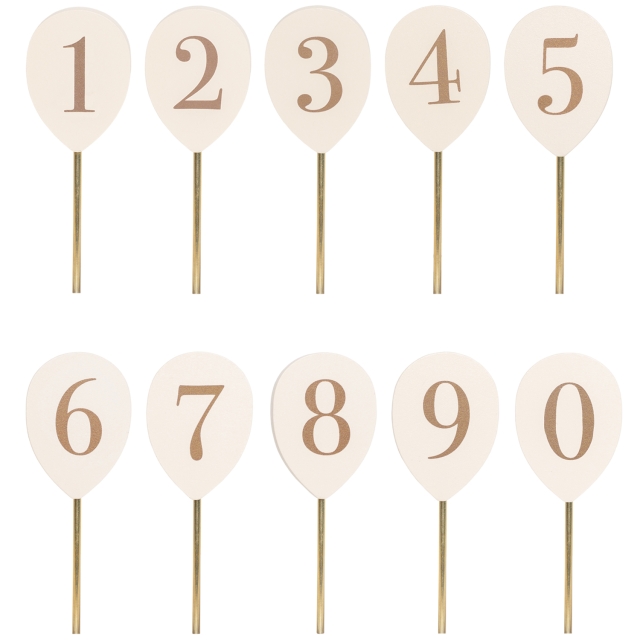 JaBaDaBaDo Sifferballonger 0-9 till ljusstake