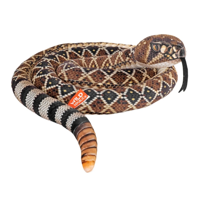 Wild Republic Bamse Living Earth Snakes 152 cm Vestlig Diamantskallerorm