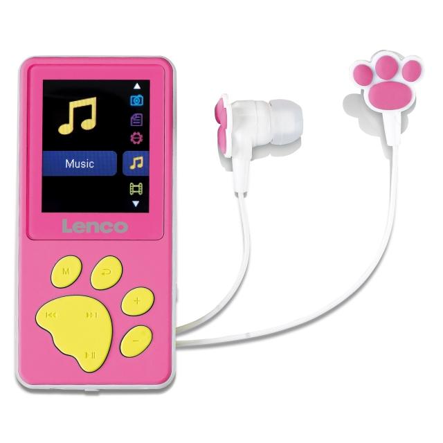Lenco 8GB MP3 MP4-afspiller med 1,8" skærm Pink