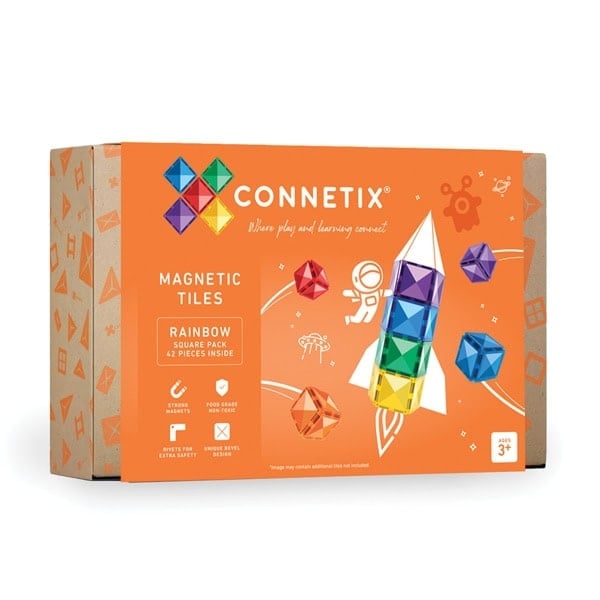 Connetix Rainbow Square Pack 42 brikker - (CT-R-00042-SQ)