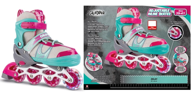 California Inliner m/lys str. 39-41 - Grøn (24940)