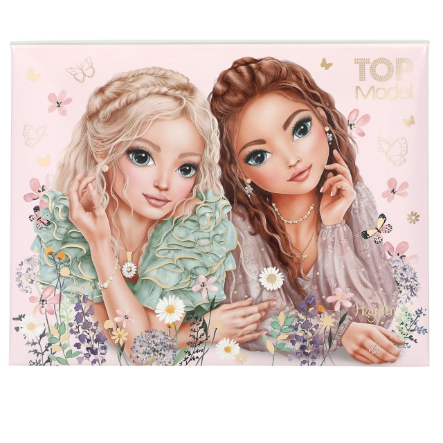 TOPModel Brevpapirkasse SUMMER FEELING - blød pink og trendy salviegrøn