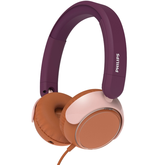 Philips Hörlurar On-Ear Barn Volymbegränsning 85dB Kabel Magentalila