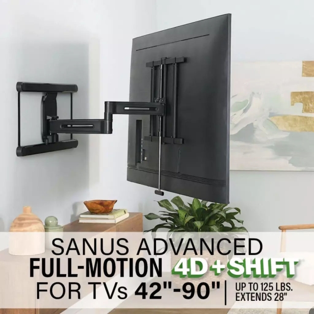 SANUS TV-ophæng 4D Max Vesa 600x400 42"-90" Full Motion Sort