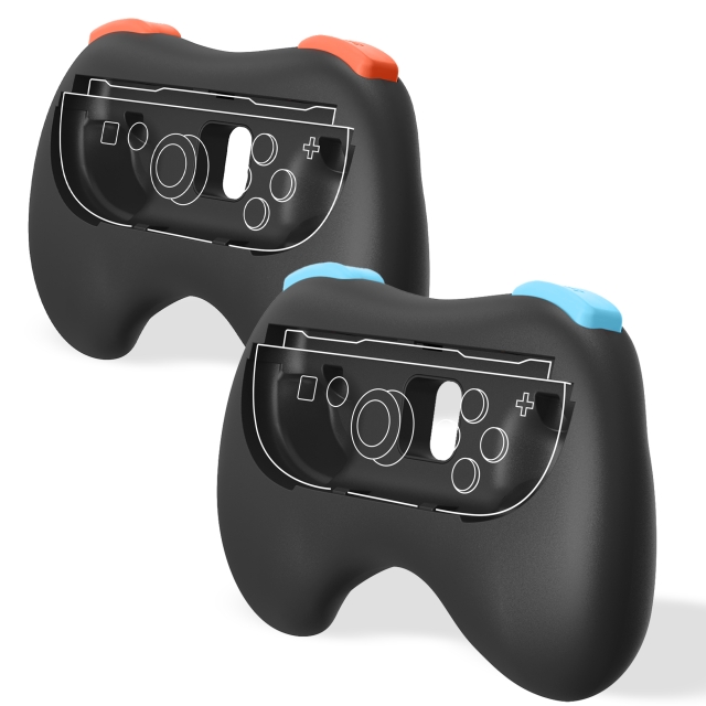 Trade Invaders Par controllergreb til Switch 2 Joy-Cons - Sort