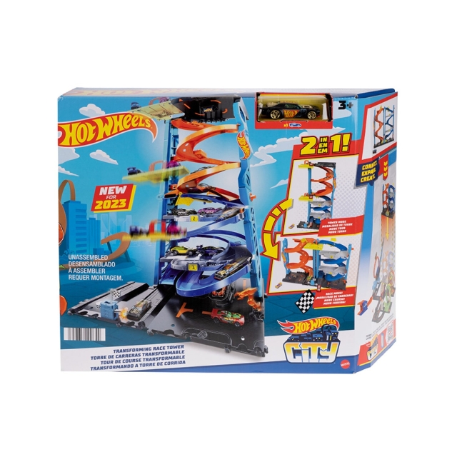 Hot Wheels City Transforming Race Tower-legesæt (HKX43)