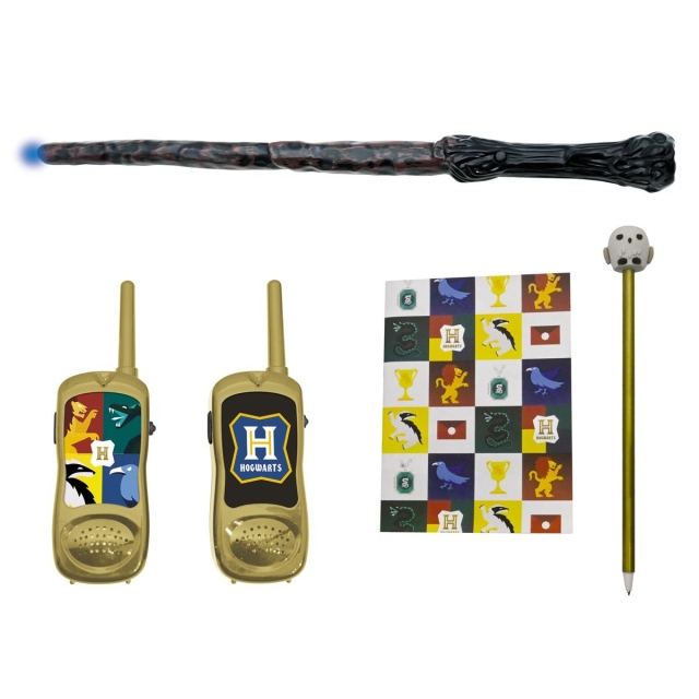 Lexibook Harry Potter-sæt med walkie-talkie på op til 120 m, hæfte, pen og magisk stav (RPTW11HP)