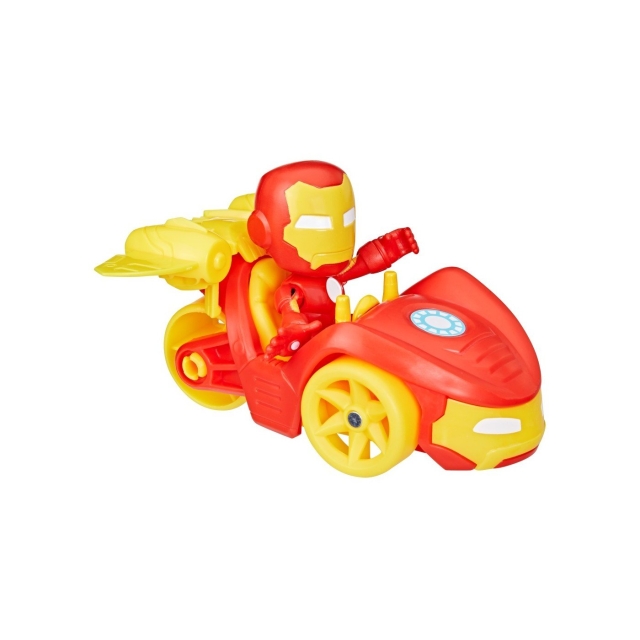 Disney Spidey og hans fantastiske venner - sæt med køretøj og tilbehør - Iron Man