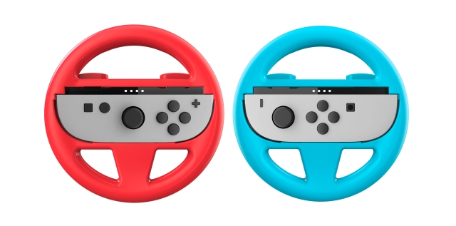 NACON Wheel Duo Pack til Nintendo Switch II - 2 Joy-Con™-hjul i rød og blå