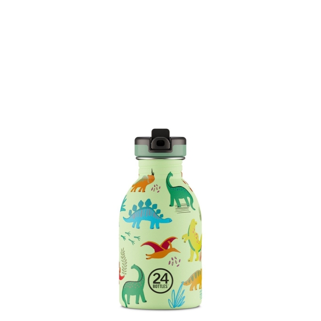 24Bottles Kids Collection - Urban Bottle 250 ml m. sportslåg - Jurassic Friends (24B936)