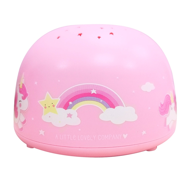 A little lovely company Projektorlys - Enhjørning - 13,8 x 8,5 x 13,8 cm