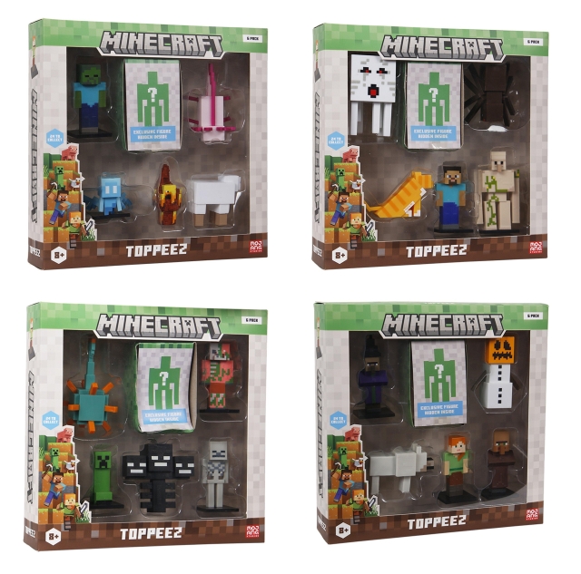 MINECRAFT 3D Figure 6 Pack Deluxe Box asst (2060MC)