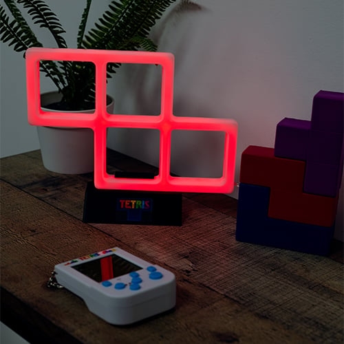 Tetris Rødt neonlys - Rød - 21 cm x 14 cm