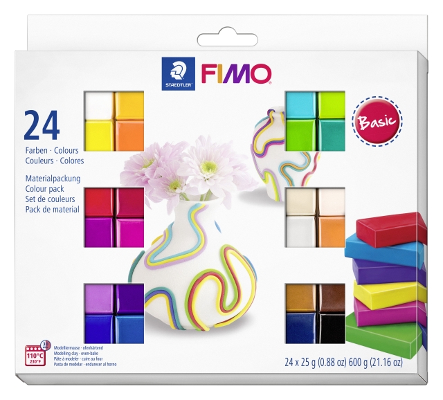 FIMO Blødt sæt 24x25g, Basic (8023 C24-1)